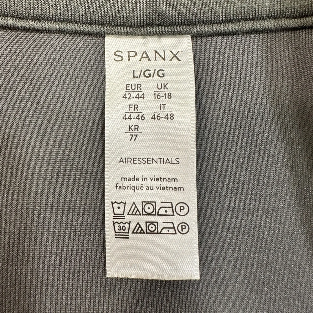 Spanx AirEssentials Half Zip Pullover Womens Large Dark Olive Green | Athleisure - Picture 3 of 6